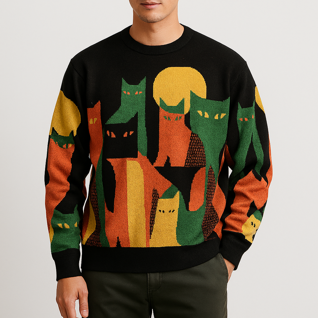 Panorla | Katteprint Pullover 1