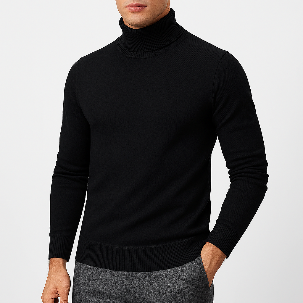 Klassisk Rullekrave Uldtrøje til Mænd – Blød Merino Uld, Afslappet Pasform, Perfekt til Hverdag og Særlige Lejligheder 2