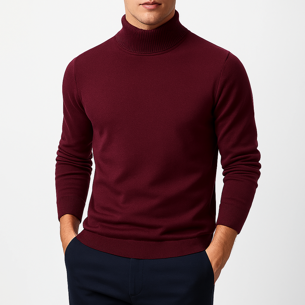 Klassisk Rullekrave Uldtrøje til Mænd – Blød Merino Uld, Afslappet Pasform, Perfekt til Hverdag og Særlige Lejligheder 4