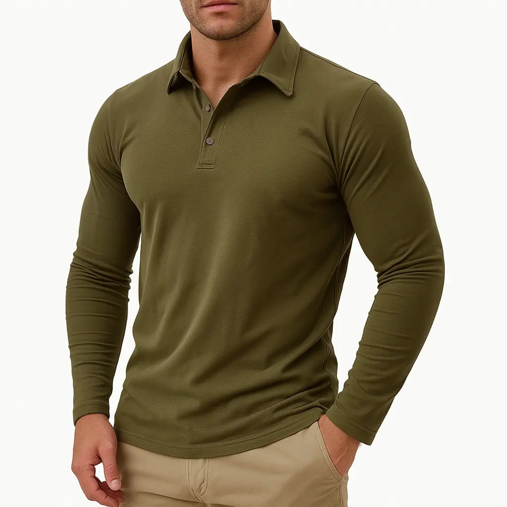 Slidstærk Poloshirt Til Mænd Med Blød Stofblend | Alsidig Og Komfortabel Til Hverdag 4