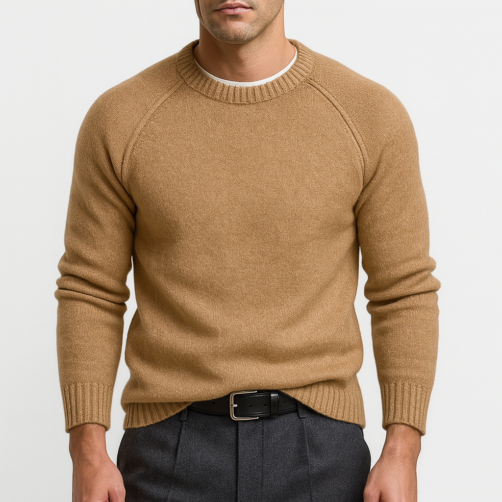 Blød Strik Sweater med Rund Hals og Ribkanter – Komfortabel Casual Sweater til Hverdag og Fritid 2