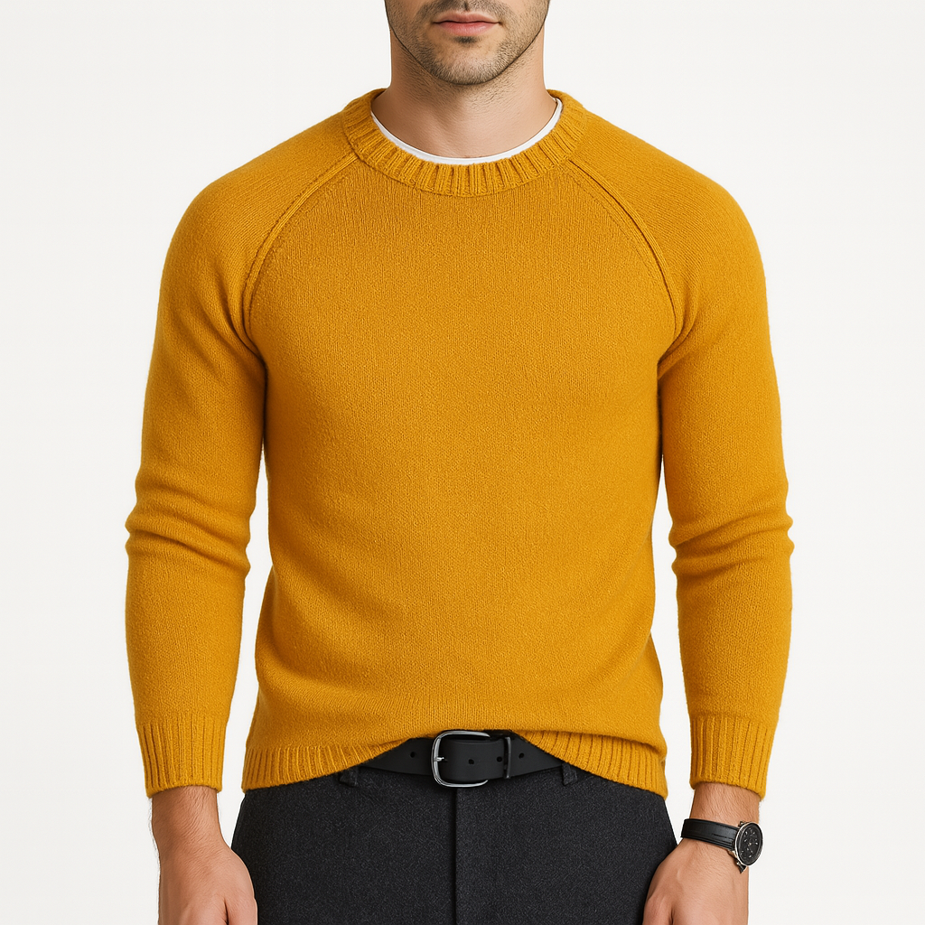 Blød Strik Sweater med Rund Hals og Ribkanter – Komfortabel Casual Sweater til Hverdag og Fritid 3