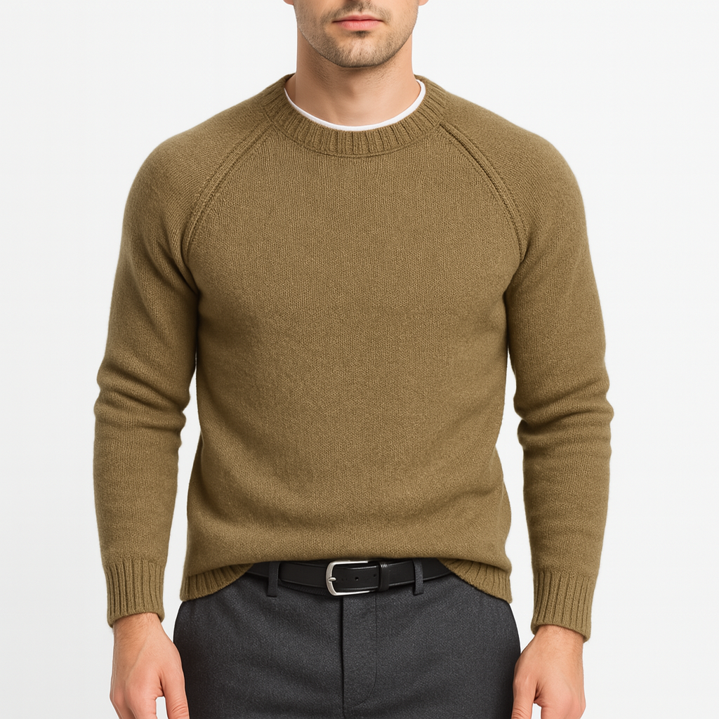 Blød Strik Sweater med Rund Hals og Ribkanter – Komfortabel Casual Sweater til Hverdag og Fritid 4
