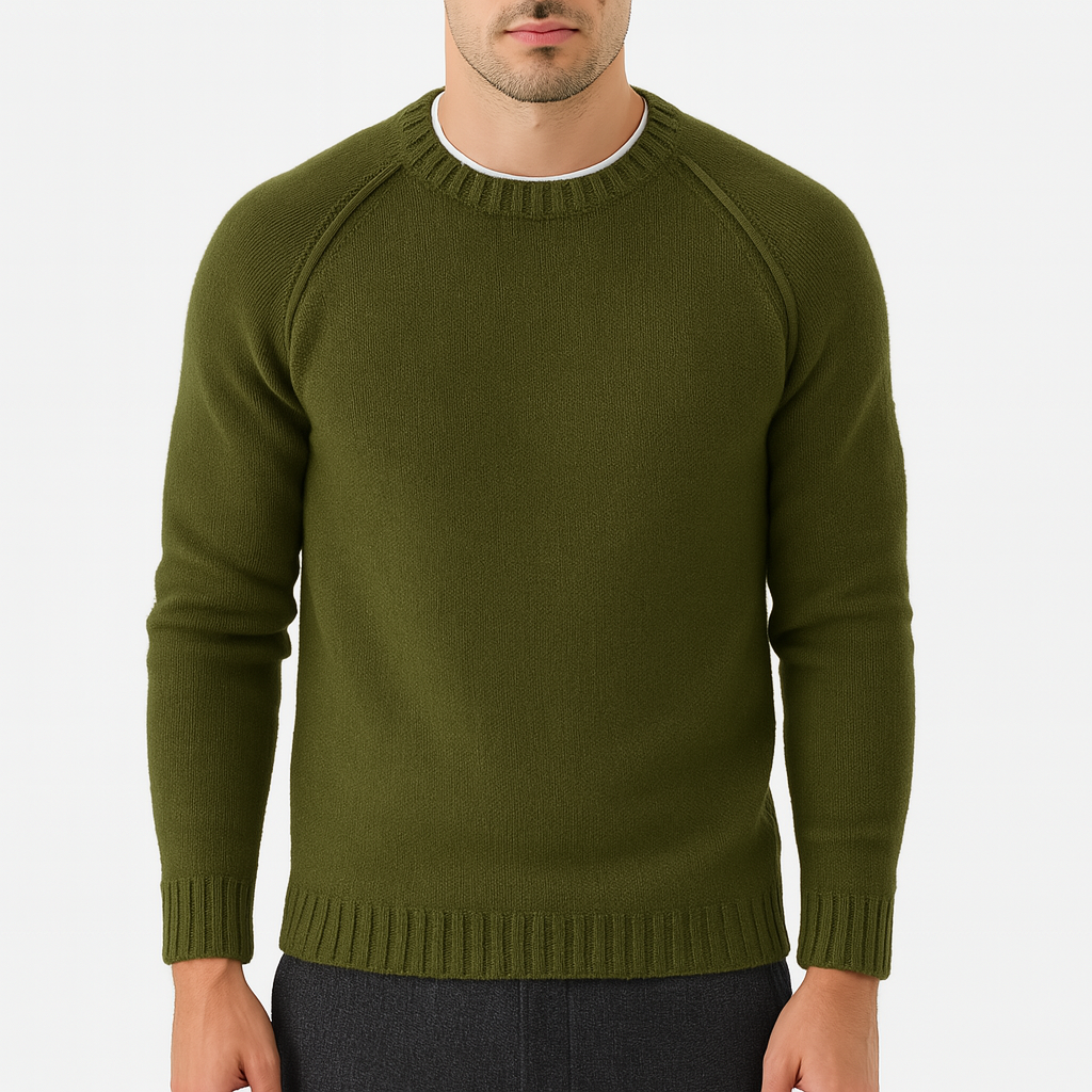 Blød Strik Sweater med Rund Hals og Ribkanter – Komfortabel Casual Sweater til Hverdag og Fritid 5