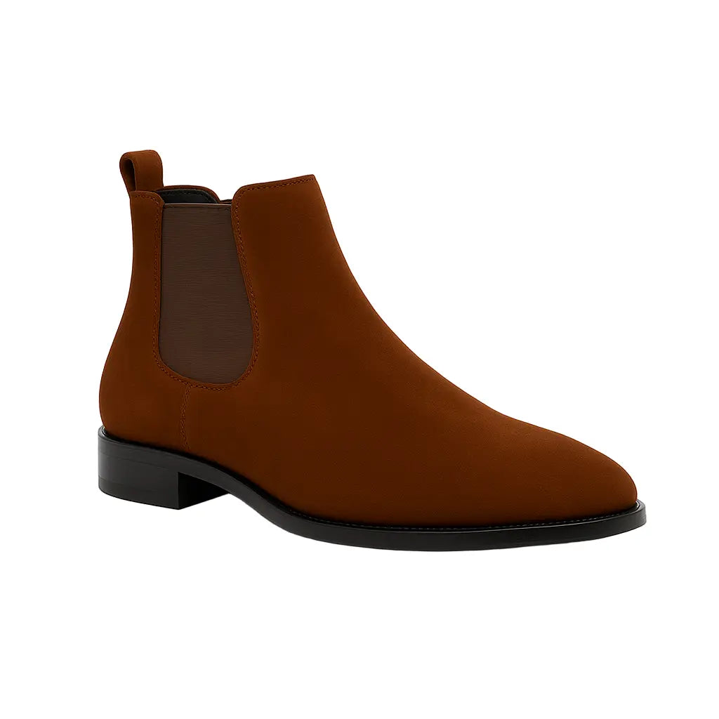 Chelsea Støvler Herre | Ruskindslook Slip-On Boots med Polstret Indersål | Elegant Komfort til Hverdag og Fest 2