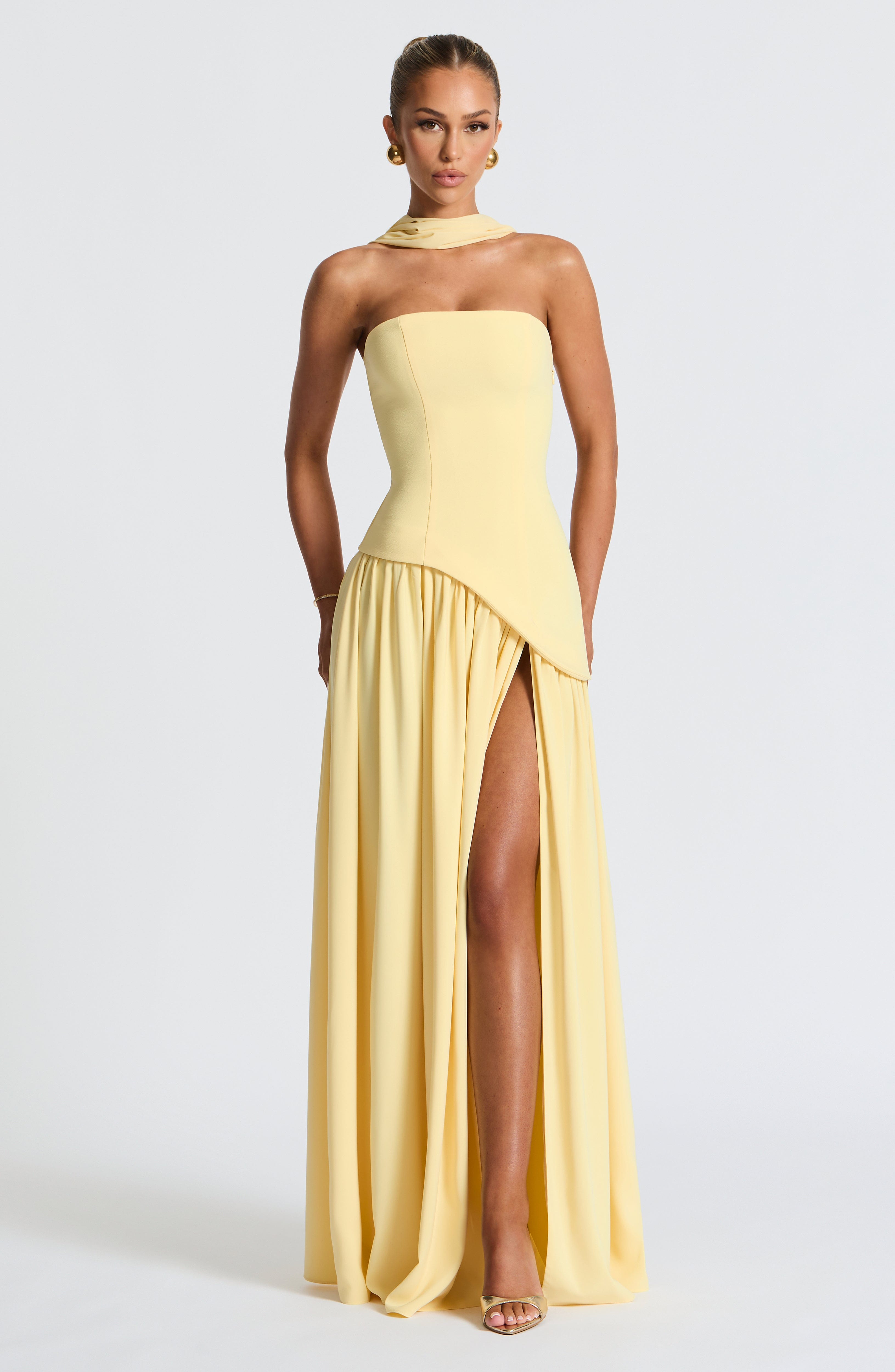 Maxi Dress Women Strapless – High Slit Summer Maxi Dress