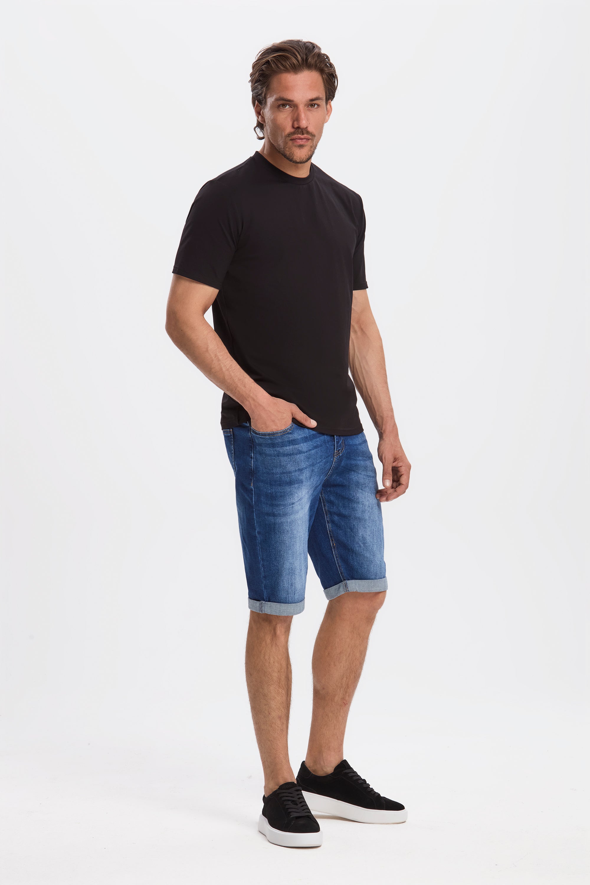 Essential T Shirt Til Mænd - Slim Fit, Ultra Blød, Rund Hals, Hvid T Shirt Herre 3