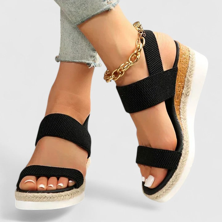 Kilesandaler Dame – Espadrille Sandaler med Elastiske Remme