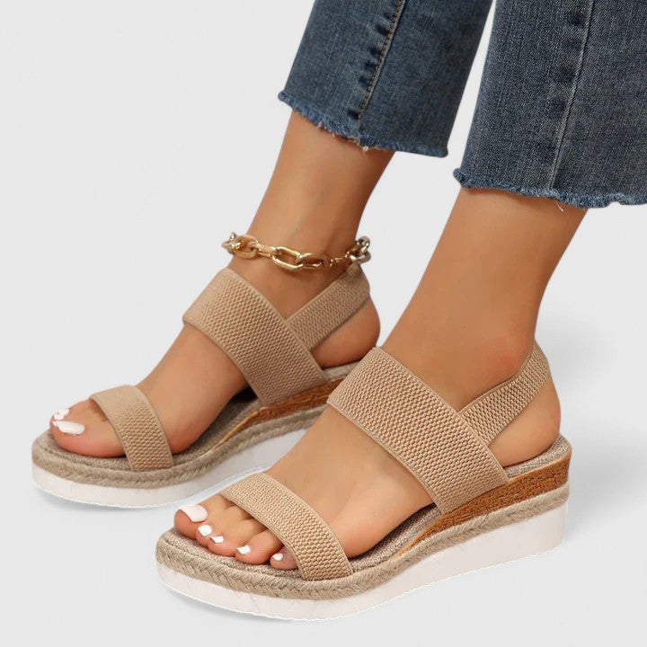 Kilesandaler Dame – Espadrille Sandaler med Elastiske Remme
