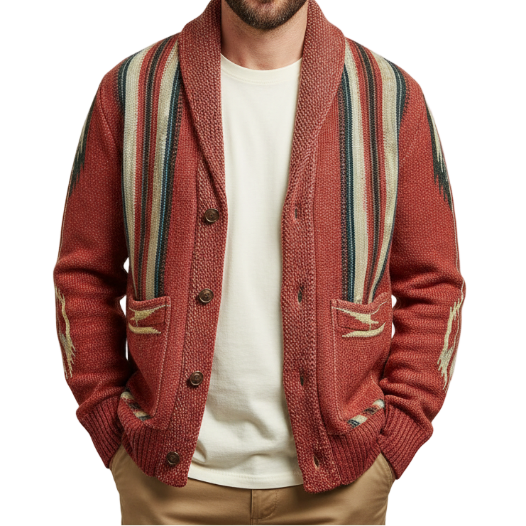 Grå Strikket Cardigan Herre – Blød og Åndbar Striktrøje til Hverdagsbrug 1