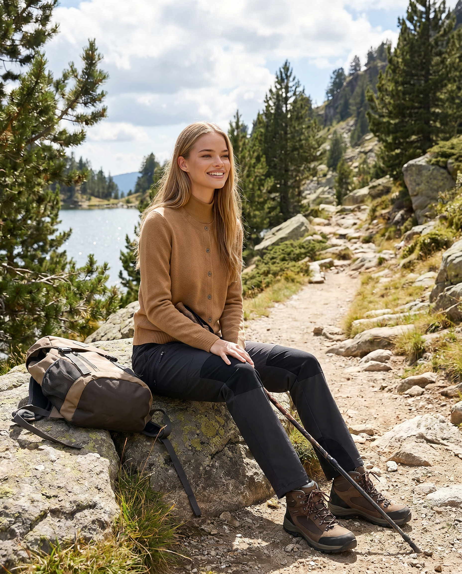 Women's Cashmere Button Cardigan – Soft Knit, Round Neck