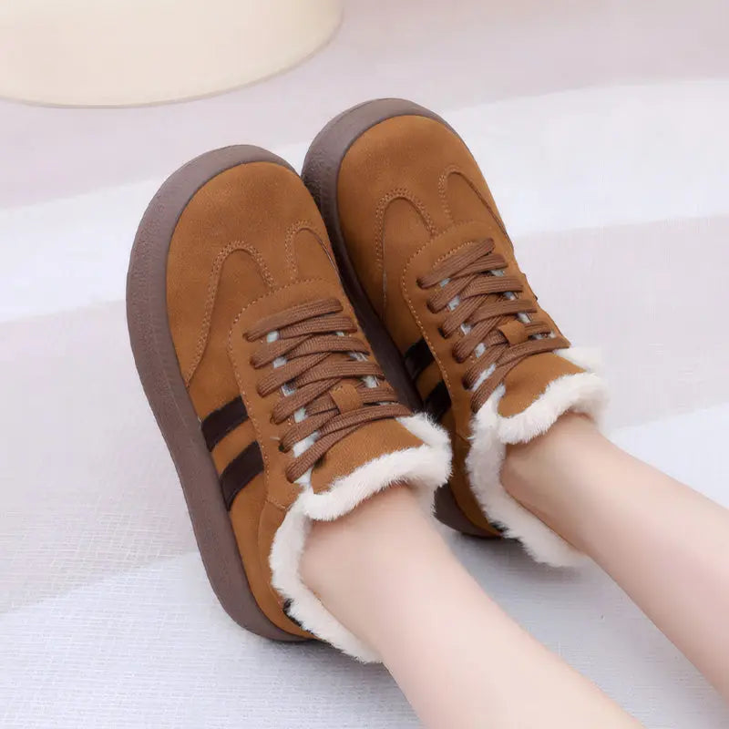 Orthopedic Suede Trainers for Women – Wide Fit, Cozy & Supportive Panorla