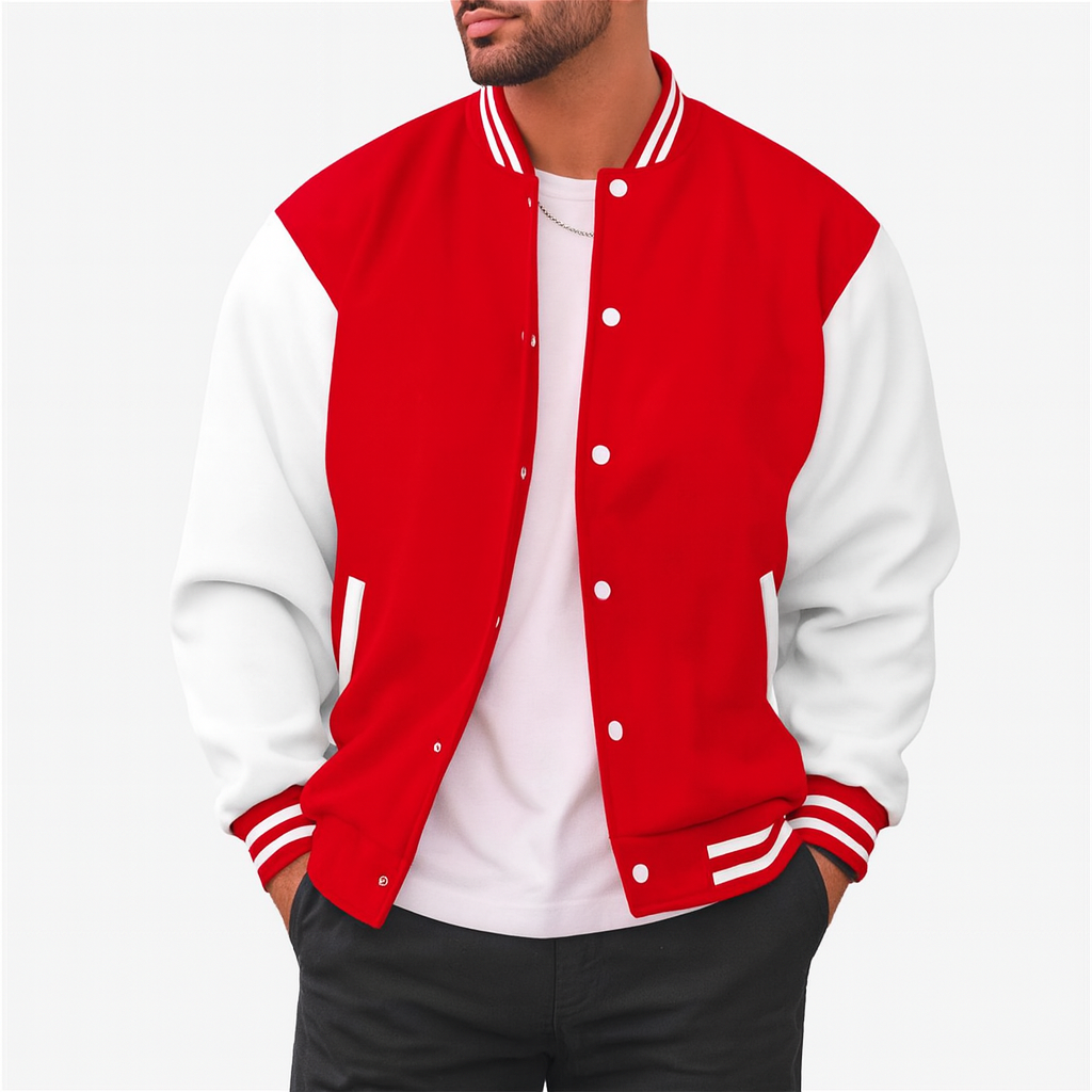 Herre Bomber Jakke med Snapknapper – Klassisk Design til Casual og Smart-Casual Outfits 3