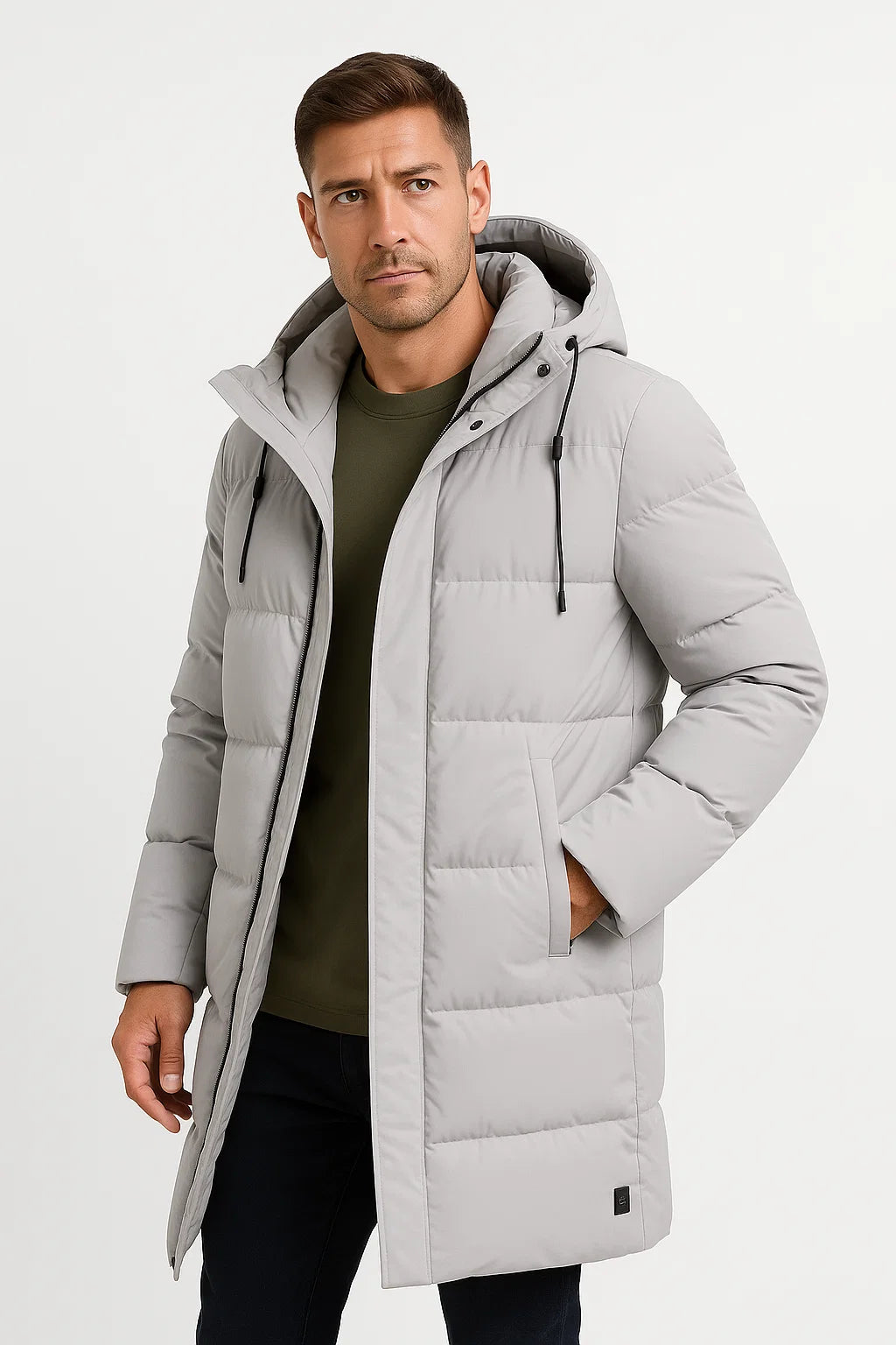 Mikkel | Water-Resistant Lined Puffer Jacket for Men