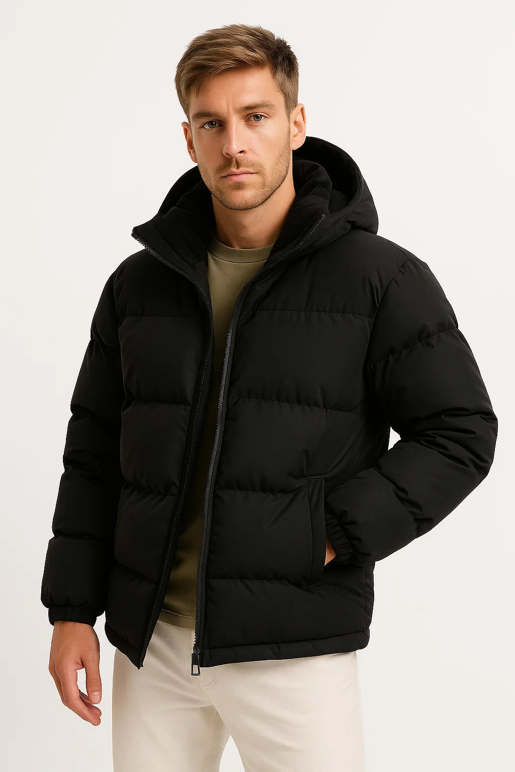 Noah | Lightweight Puffer Jacket for Men with Hood and Pockets
