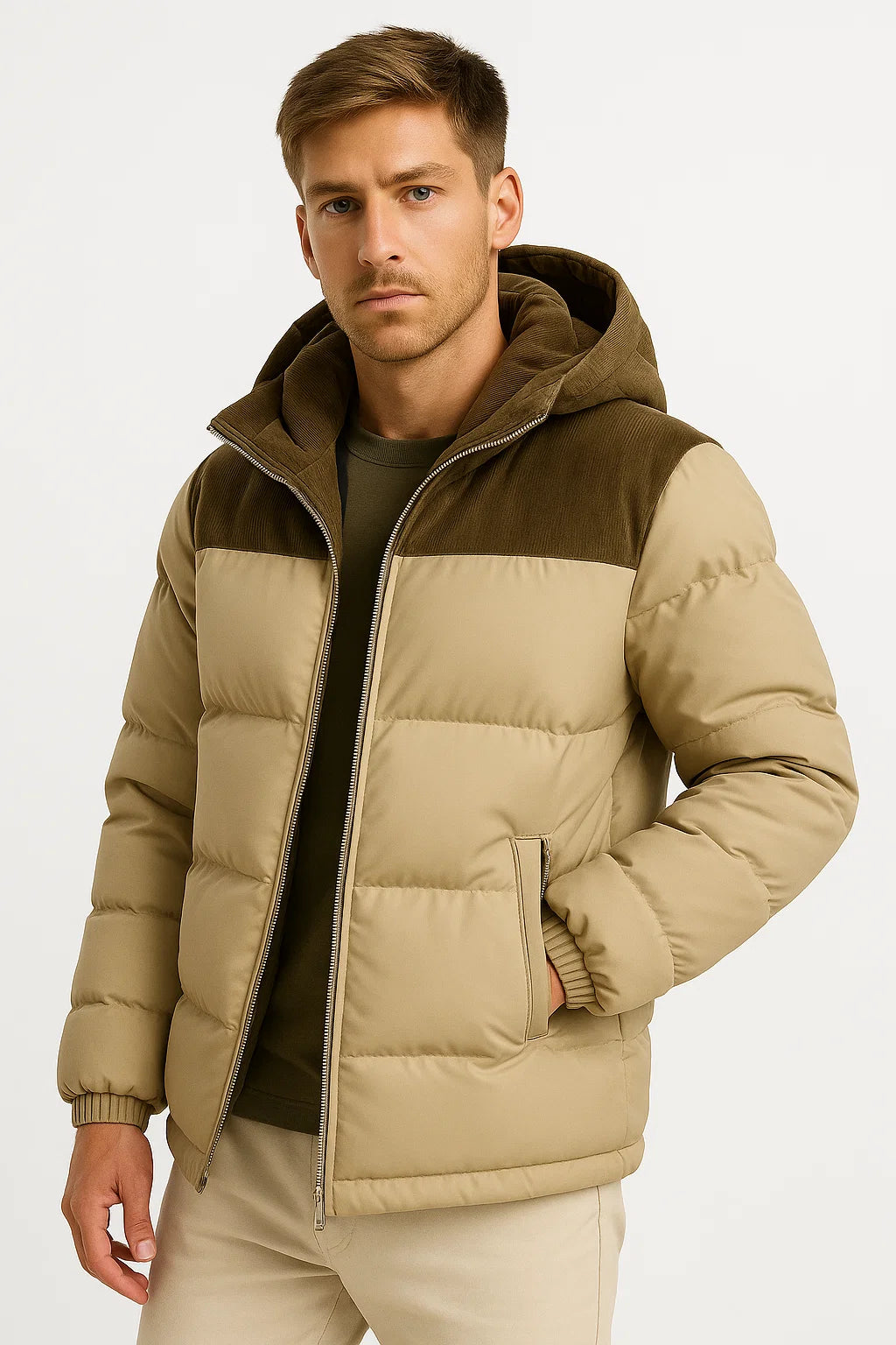 Noah | Lightweight Puffer Jacket for Men with Hood and Pockets