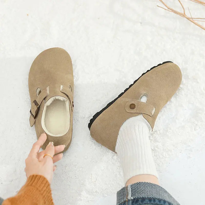 Tilde | Fleeceforede Ruskinds Hjemmesko til Kvinder