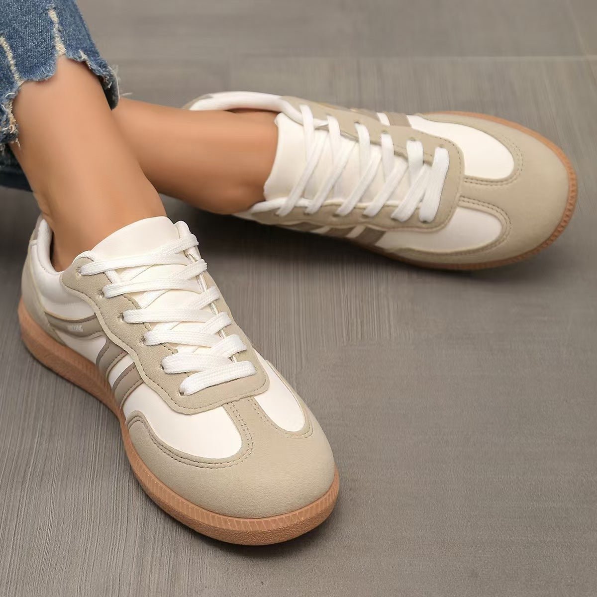 Orthopedic Shoes Women – Wide Fit Suede Comfort Trainers