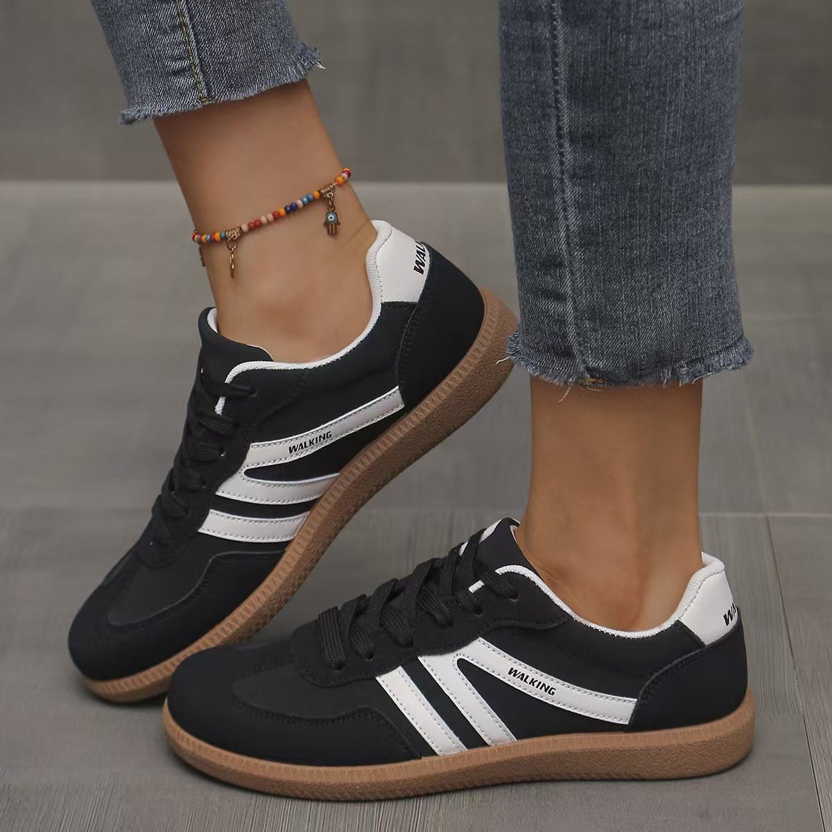 Orthopedic Shoes Women – Wide Fit Suede Comfort Trainers