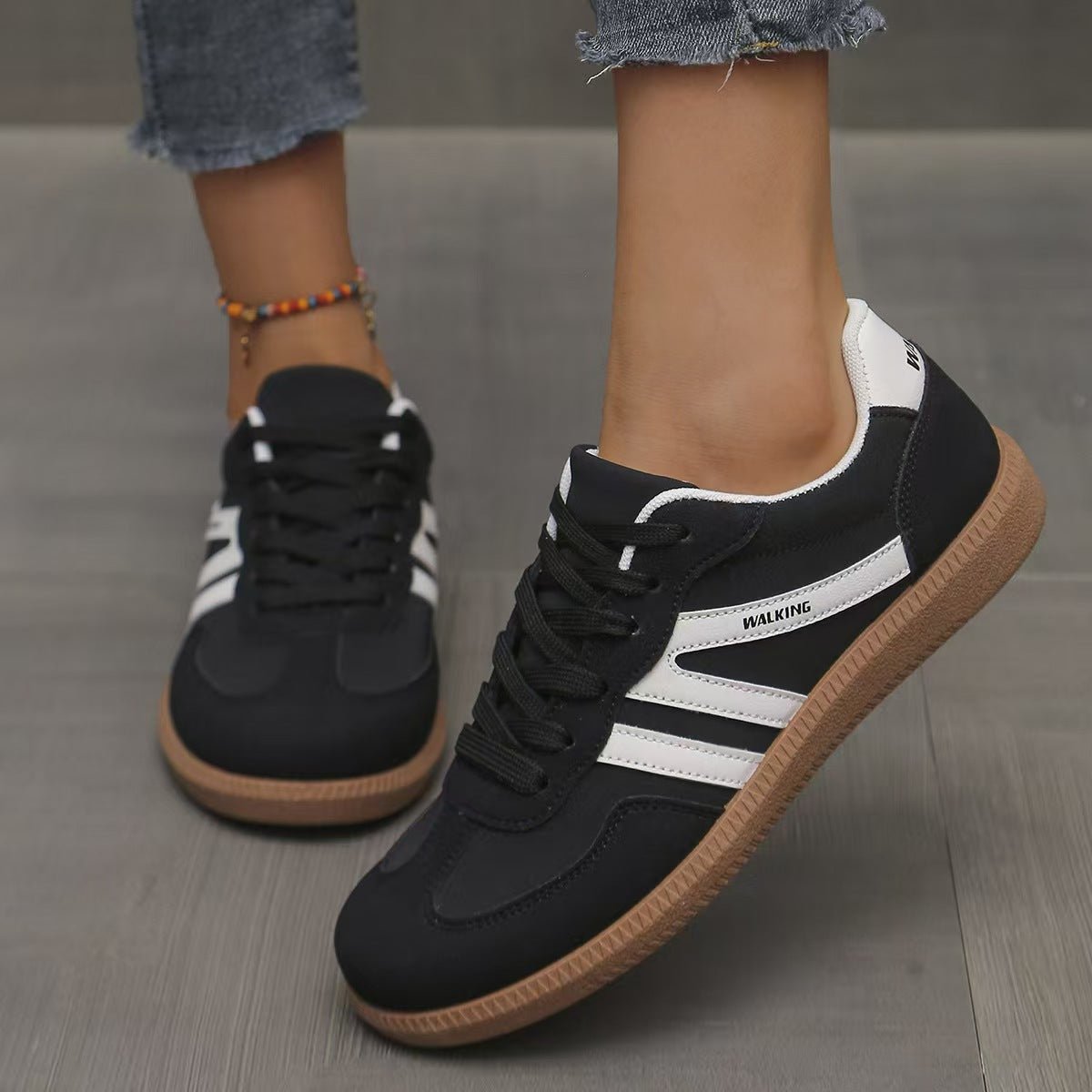 Orthopedic Shoes Women – Wide Fit Suede Comfort Trainers