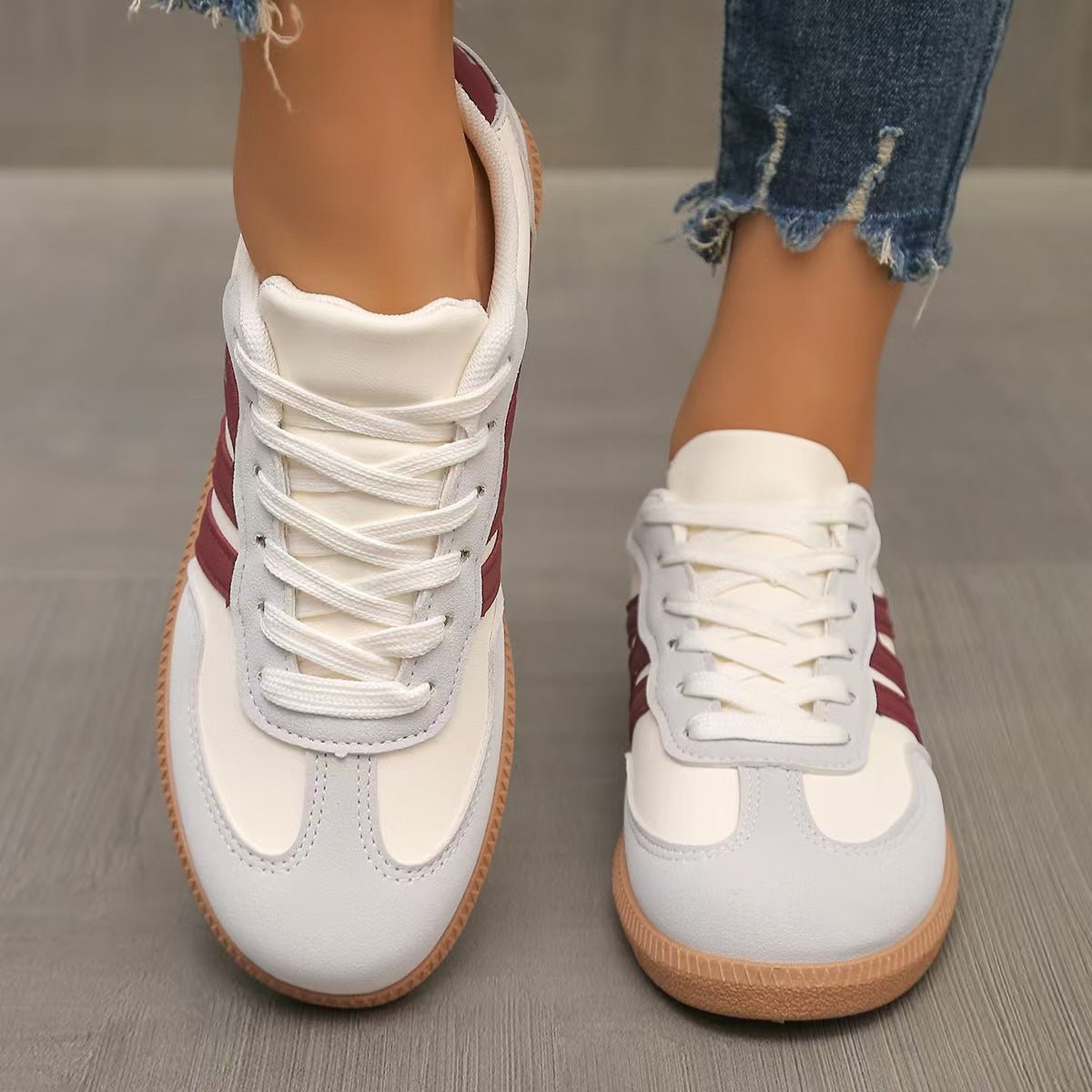 Orthopedic Shoes Women – Wide Fit Suede Comfort Trainers