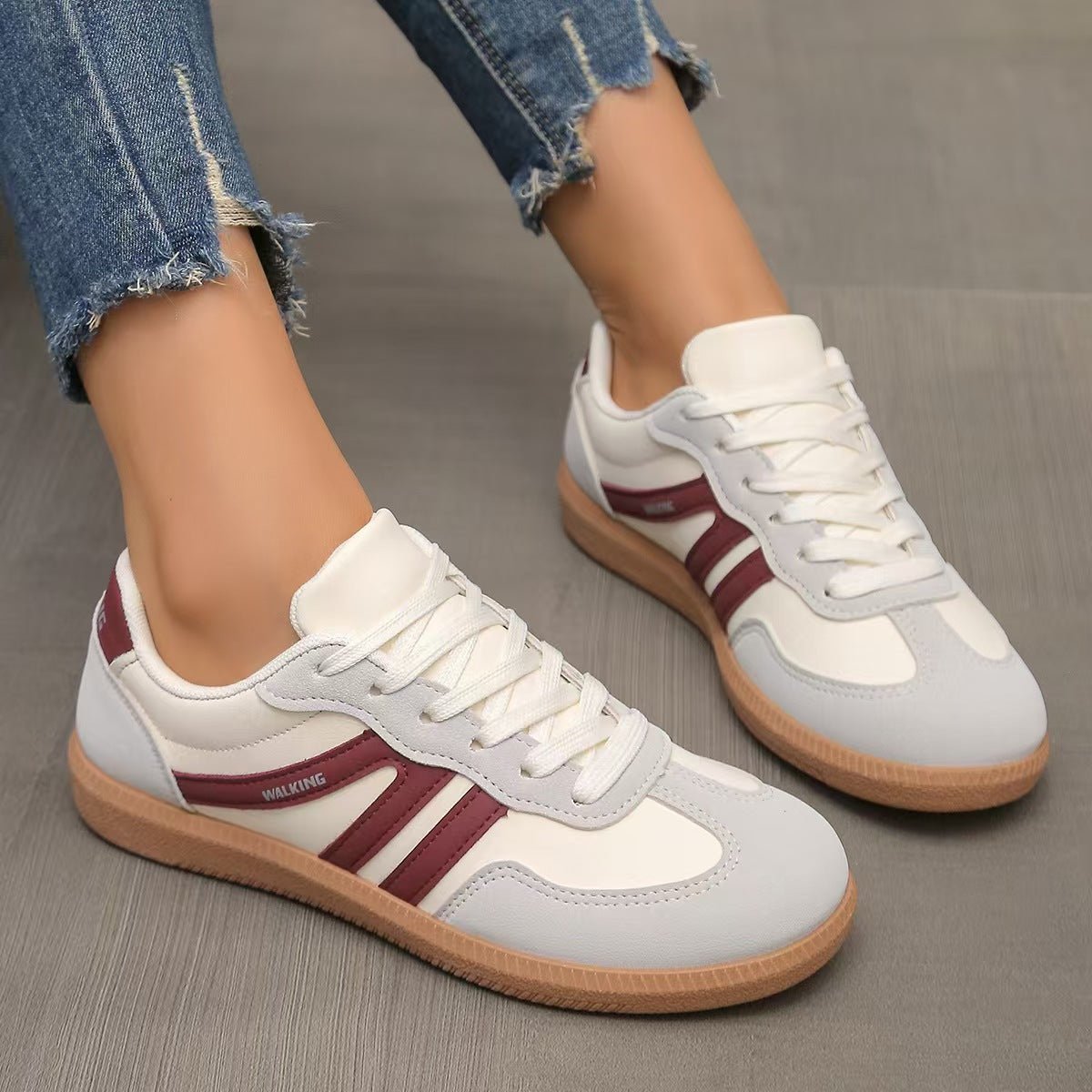 Orthopedic Shoes Women – Wide Fit Suede Comfort Trainers