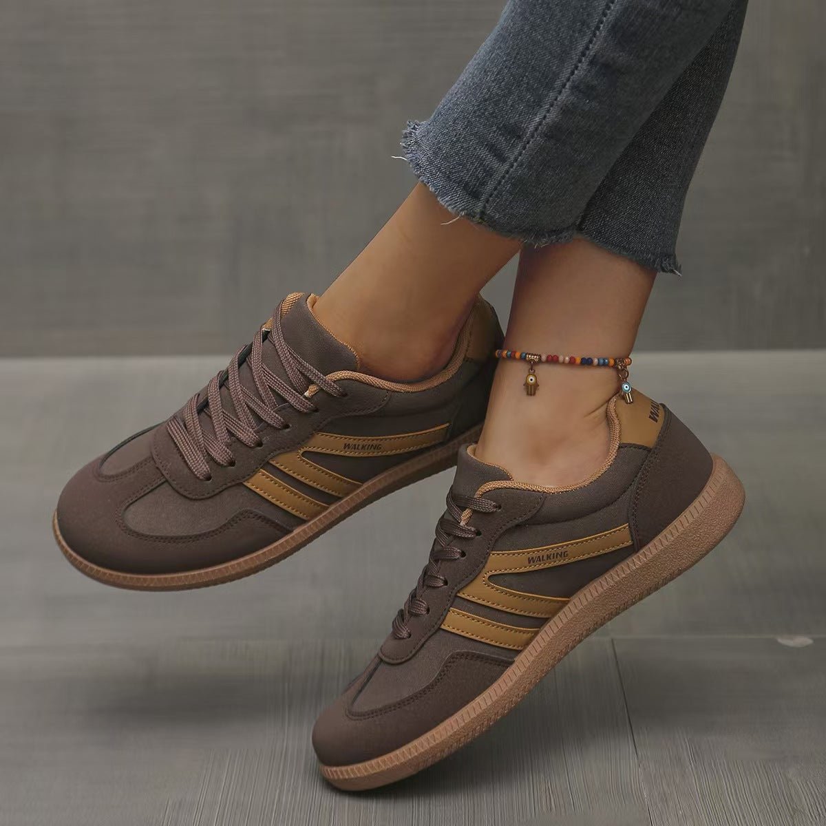 Orthopedic Shoes Women – Wide Fit Suede Comfort Trainers
