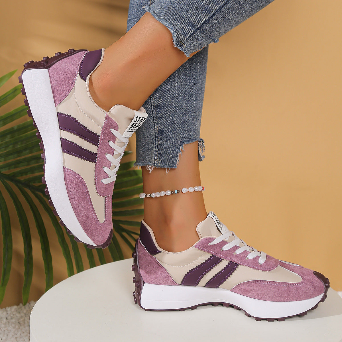 Ortopædiske Sneakers Dame – Bred Pasform, Lette Komfortsko
