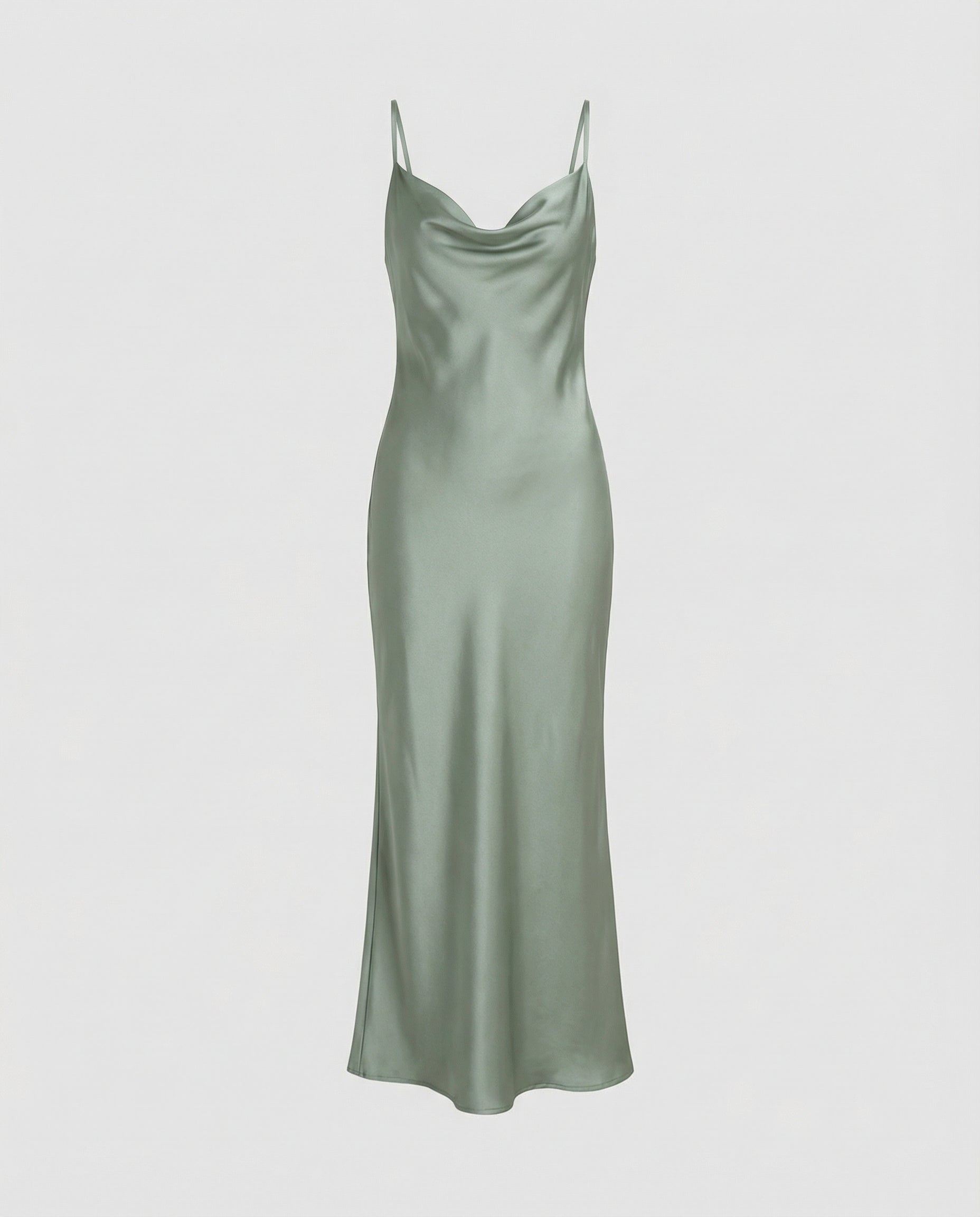 Heidi | Sommerkjole i 100% Silke Satin med Justerbare Spaghetti Stropper | Elegant Slip-Kjole til Sommerfester 8