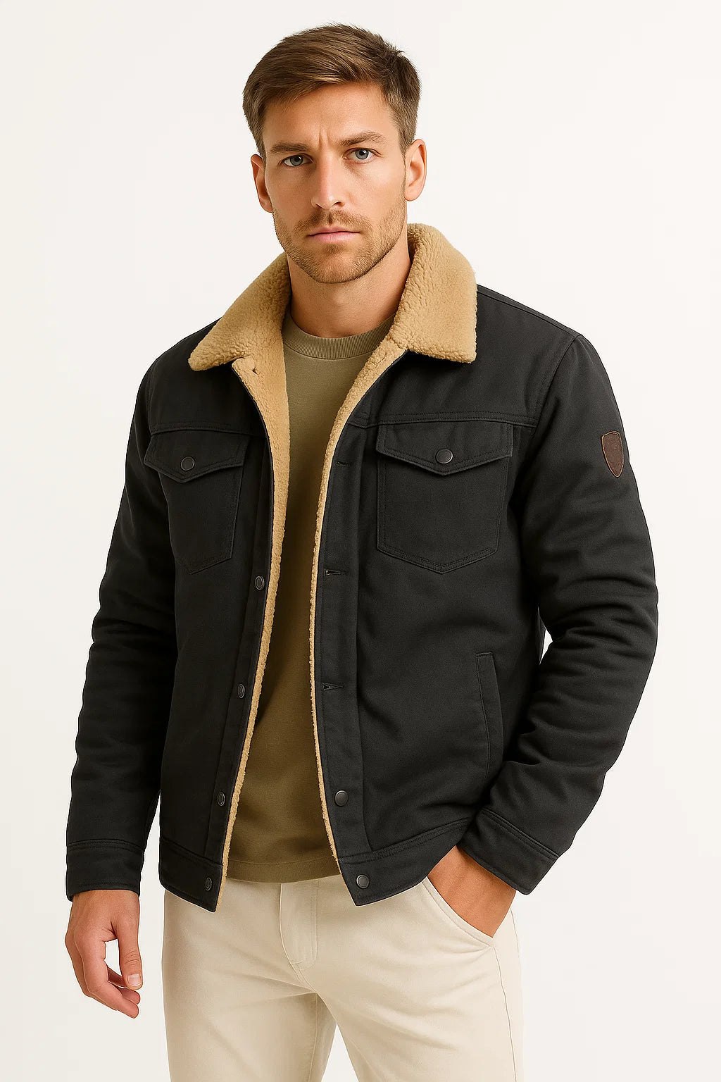 Rasmus | Winter Bomber Jacket for Men with Wind Protection and Soft Lining