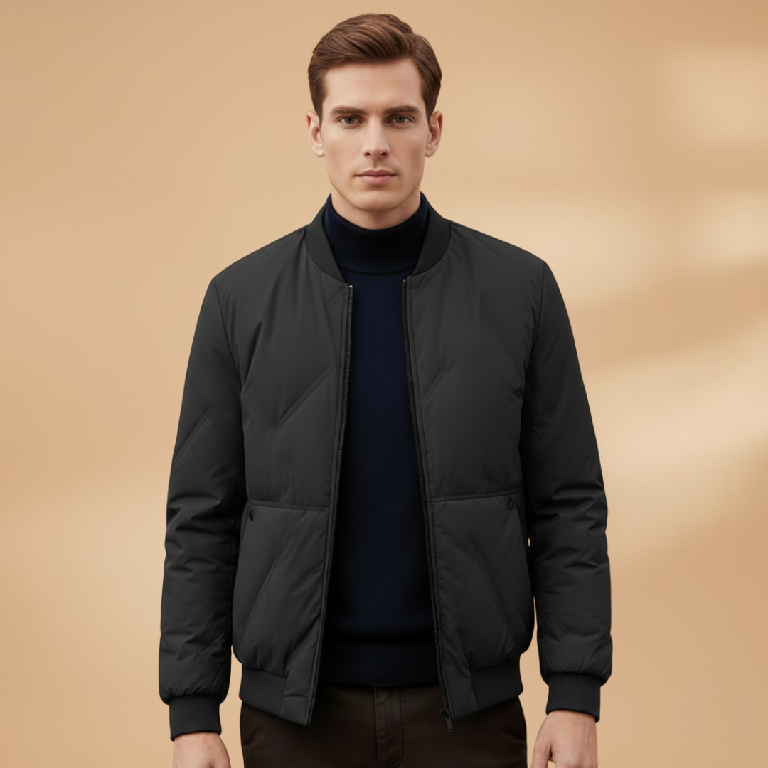 Lauge | Let Bomber Jakke Herre med Elastisk Kant | Komfortabel Hverdagsjakke 8