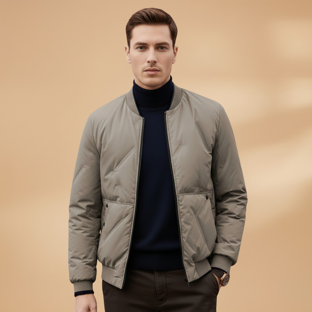 Lauge | Let Bomber Jakke Herre med Elastisk Kant | Komfortabel Hverdagsjakke 9