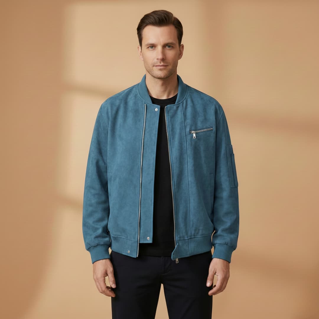 Let Polstret Bomber Jakke Herre med Lynlås - Praktisk Design til Overgangsvejr 6