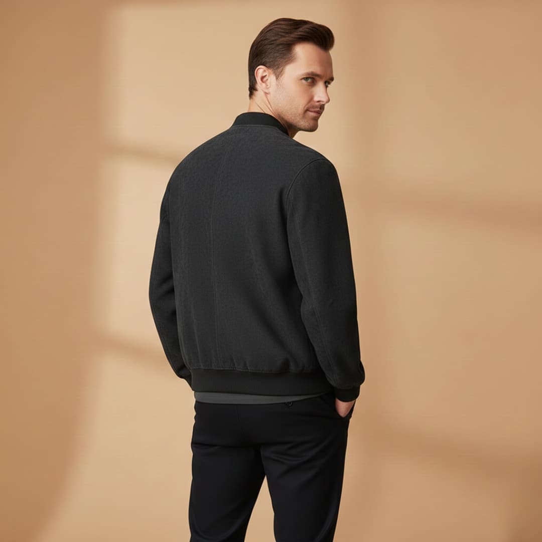 Let Polstret Bomber Jakke Herre med Lynlås - Praktisk Design til Overgangsvejr 3