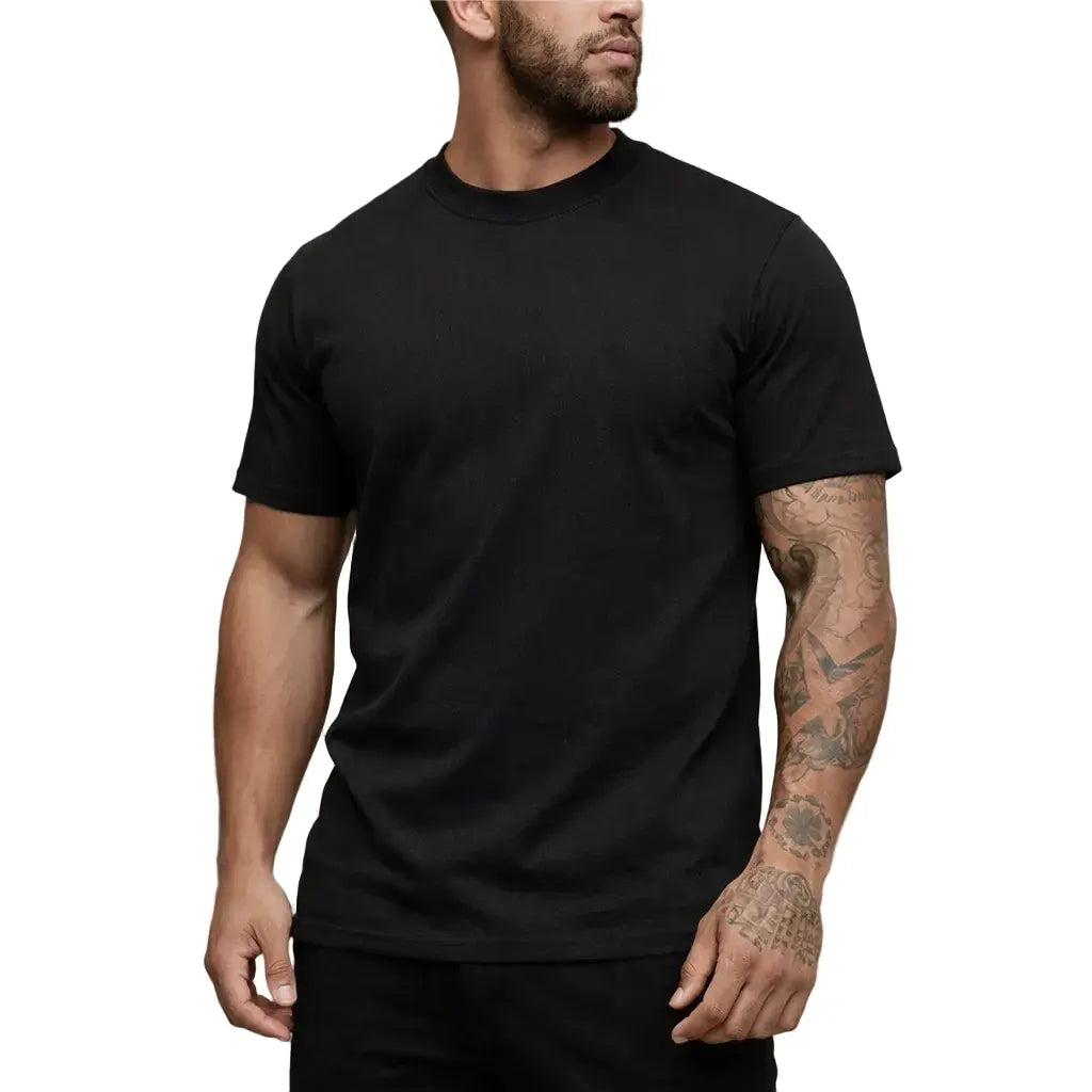 Klassisk T Shirt Til Mænd | Blød Bomuld Med Rund Hals | Alsidig Basisitem Til Hverdag 1