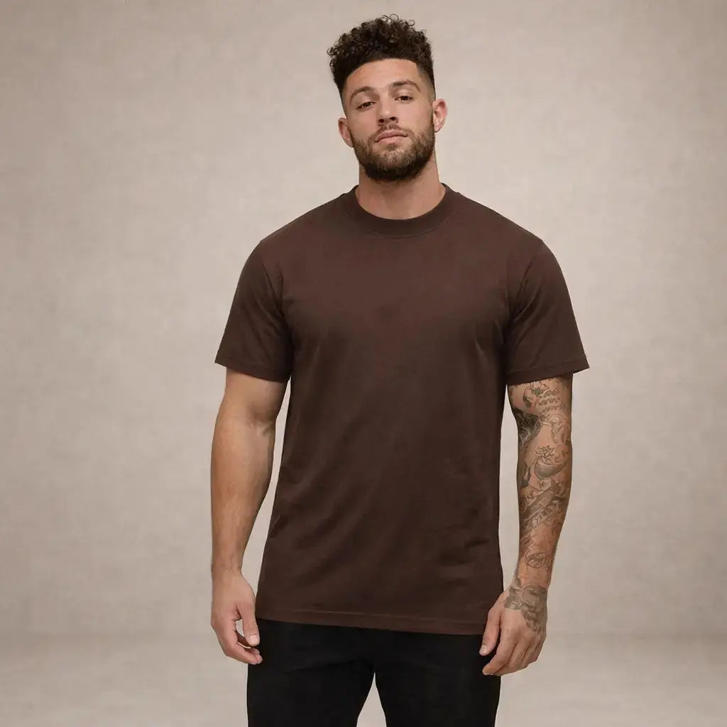 Klassisk T Shirt Til Mænd | Blød Bomuld Med Rund Hals | Alsidig Basisitem Til Hverdag 16