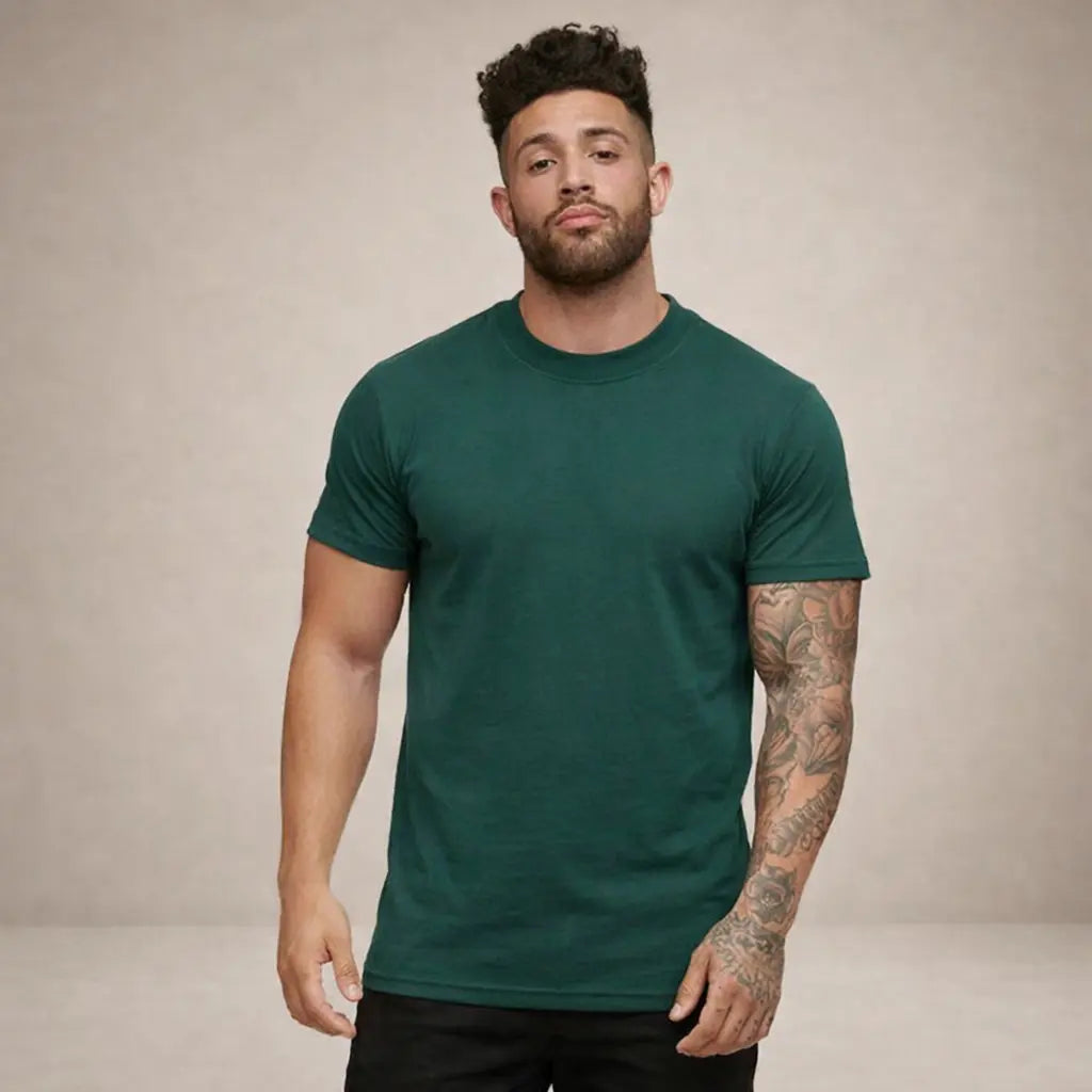 Klassisk T Shirt Til Mænd | Blød Bomuld Med Rund Hals | Alsidig Basisitem Til Hverdag 22