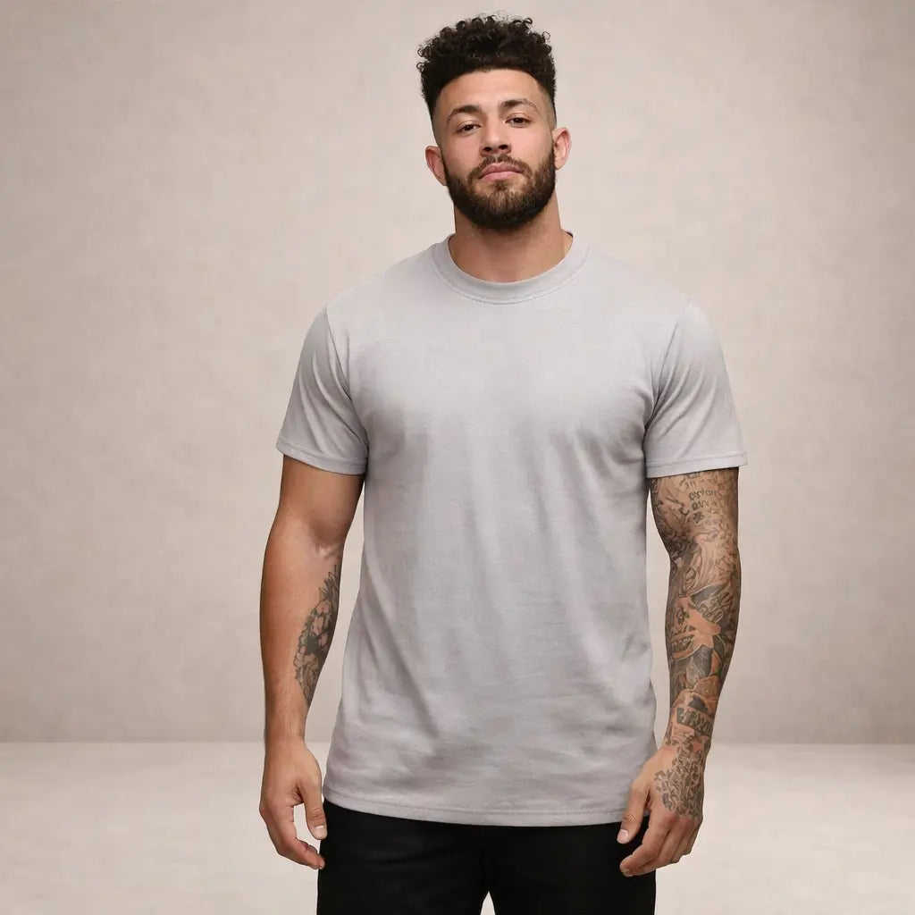 Klassisk T Shirt Til Mænd | Blød Bomuld Med Rund Hals | Alsidig Basisitem Til Hverdag 6