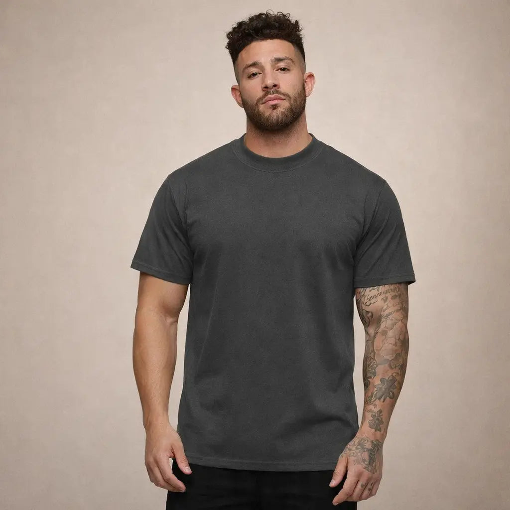 Klassisk T Shirt Til Mænd | Blød Bomuld Med Rund Hals | Alsidig Basisitem Til Hverdag 8