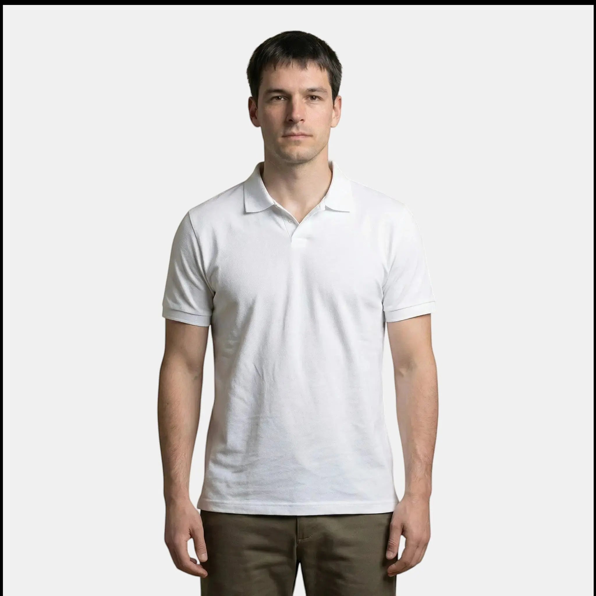 Klassisk Strikket Polo Shirt Mænd med Elegant Krave | Tidløs Komfortabel Stil 3