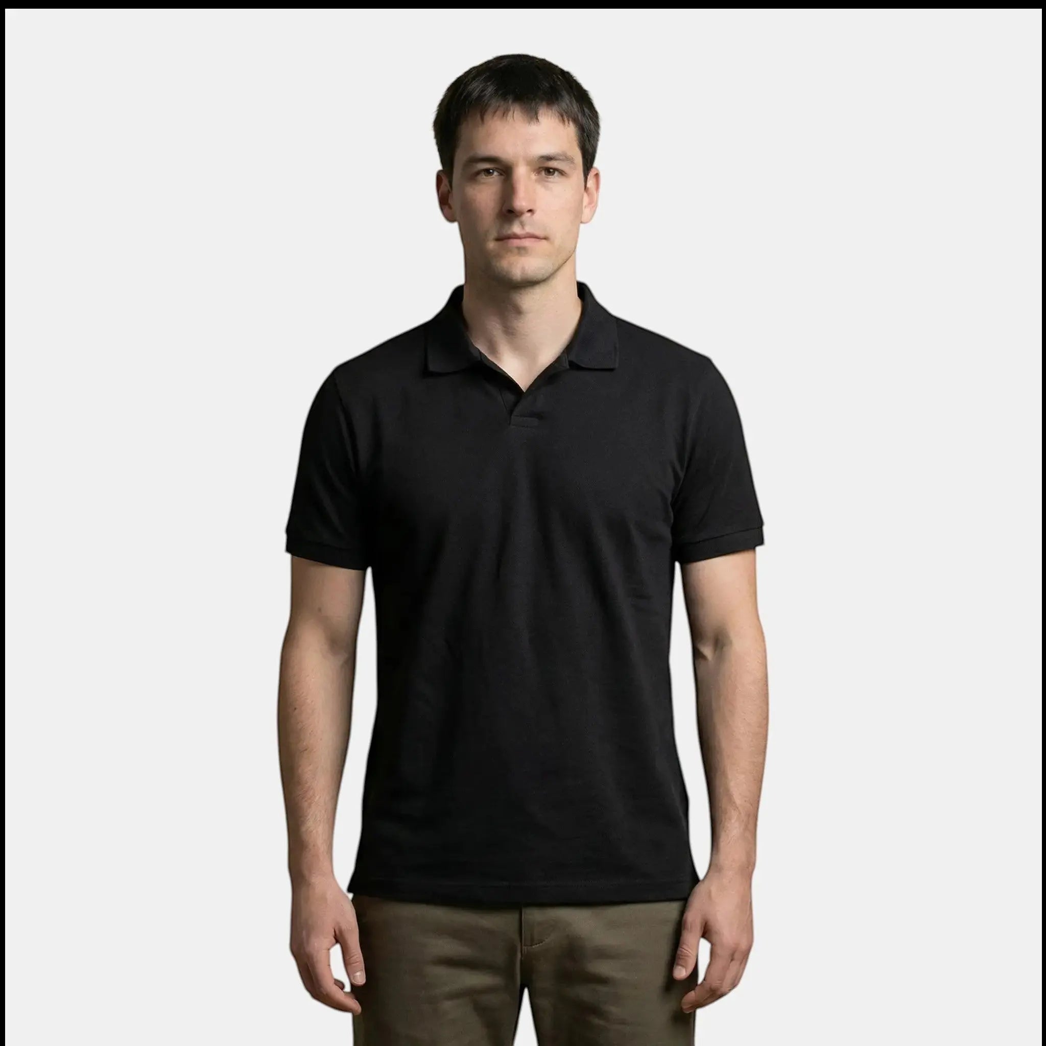 Klassisk Strikket Polo Shirt Mænd med Elegant Krave | Tidløs Komfortabel Stil 6
