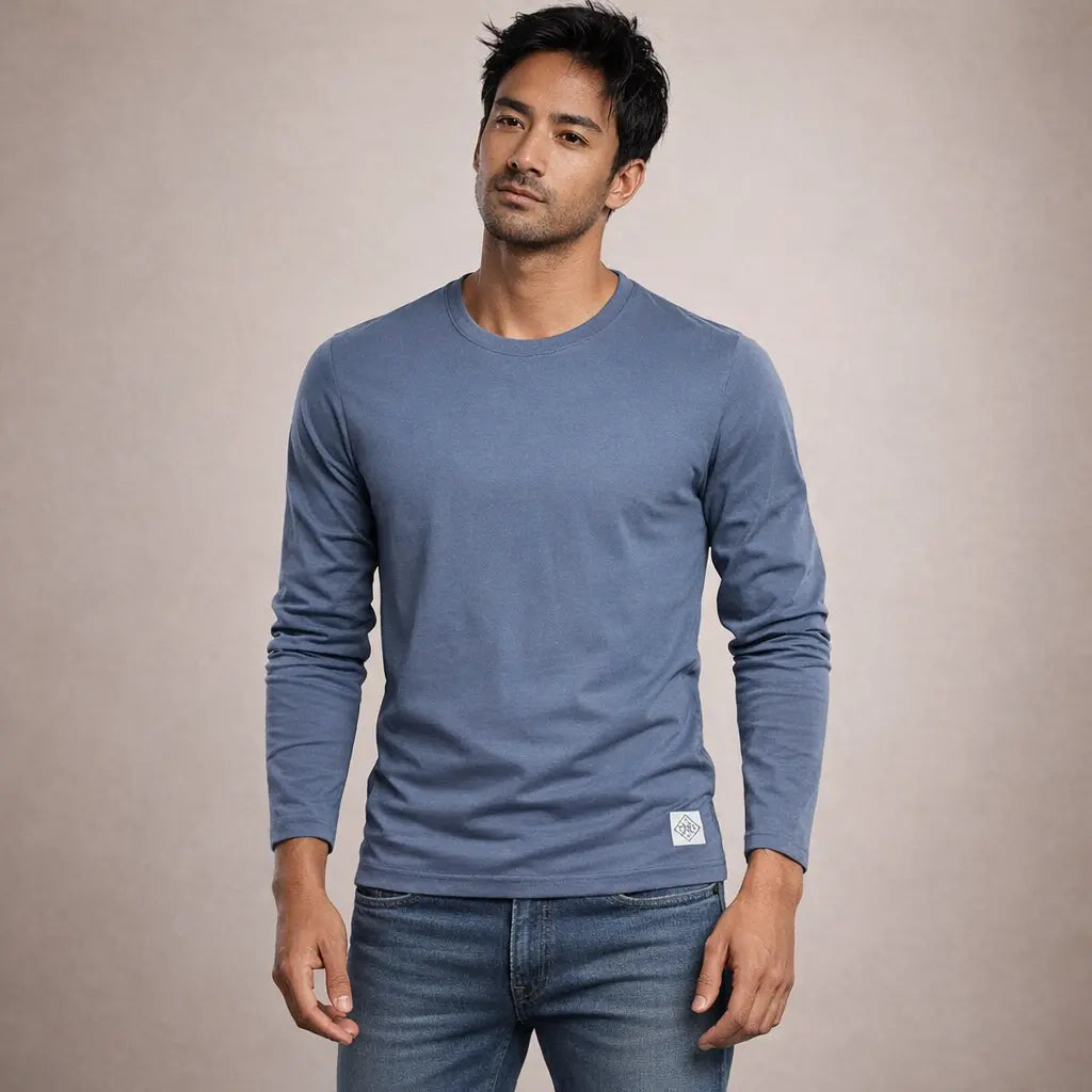 Langærmet T Shirt Herre | Minimalistisk Design med Komfortabel Pasform | Ideel til Hverdagsbrug 10