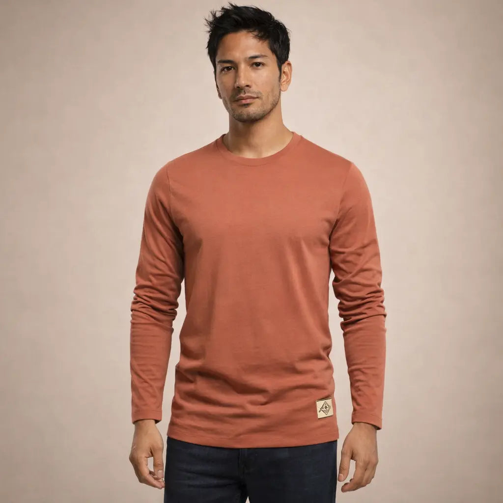 Langærmet T Shirt Herre | Minimalistisk Design med Komfortabel Pasform | Ideel til Hverdagsbrug 12