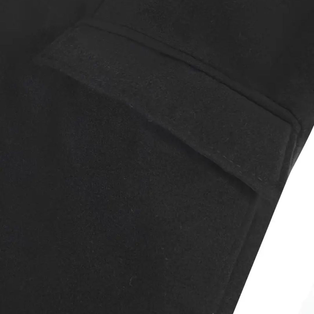 Sebastian | Sort Trenchcoat til Mænd med Klaplommer