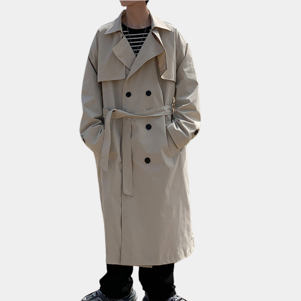 Sebastian | Casual Trenchcoat til Mænd med Dobbelte Knapper