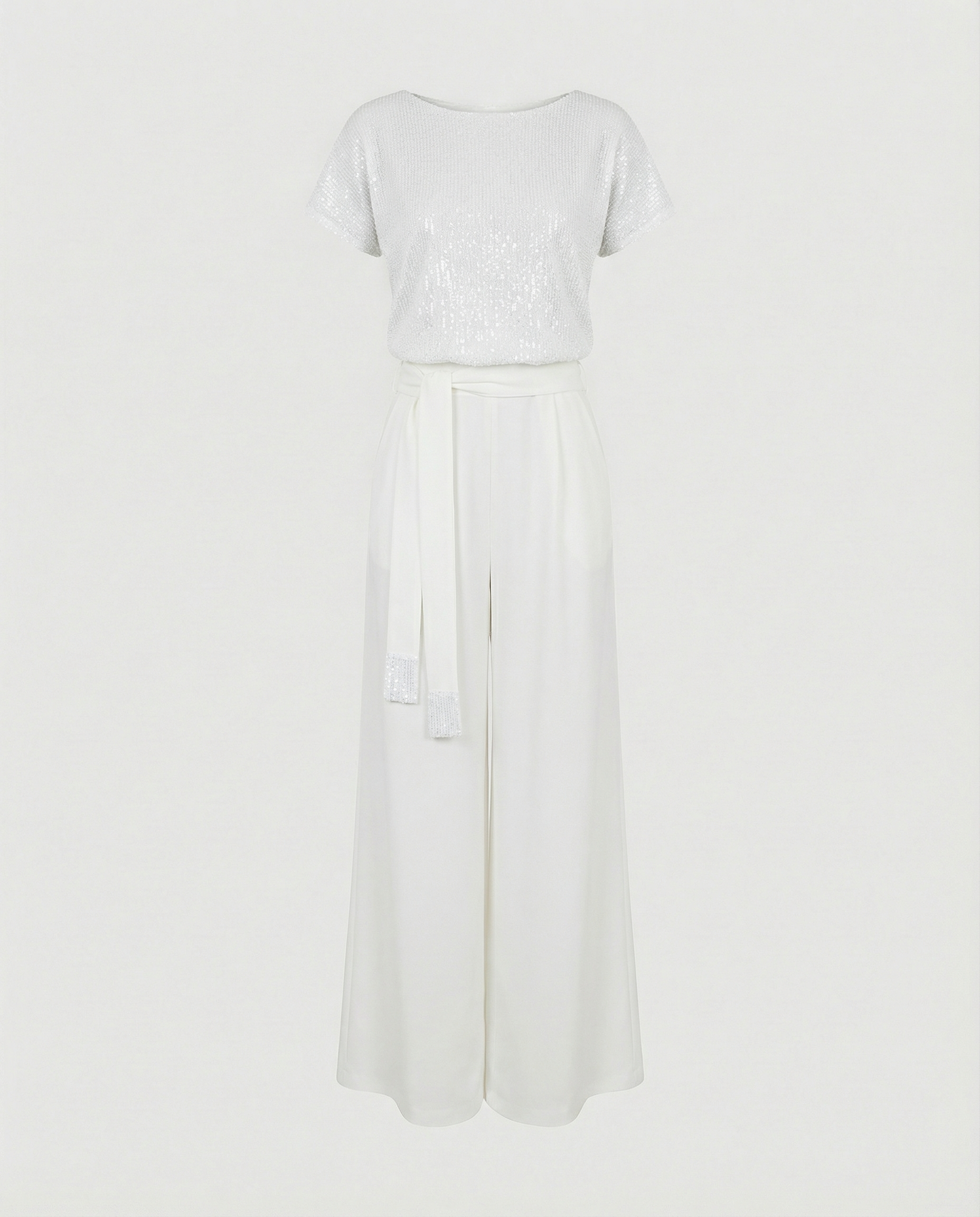 Stella | Buksedragt Dame med Pailletter og Vide Bukseben | Glamourøs Jumpsuit til Bryllup og Fest 6