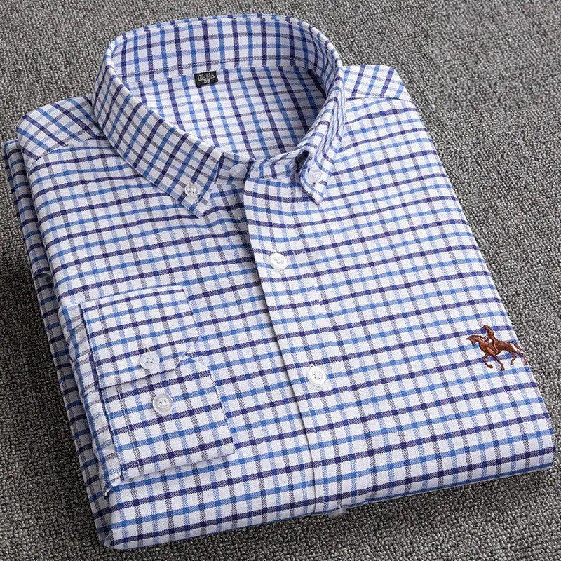 Morris | Skjorte til Mænd – Let Bomuld, Ternet Design & Sommerkomfort