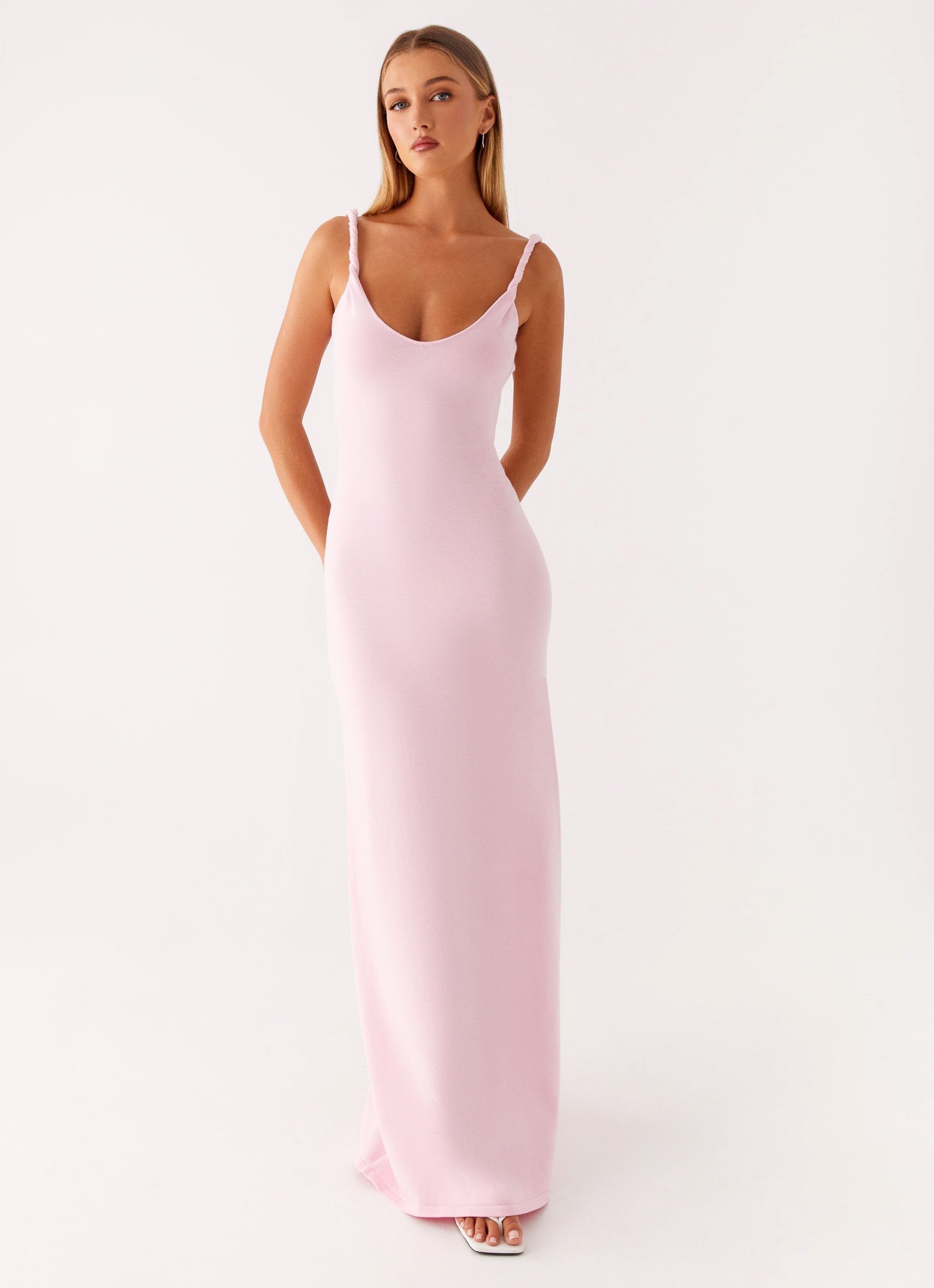Slip Maxi Dress Women – Twisted Straps Slim Fit