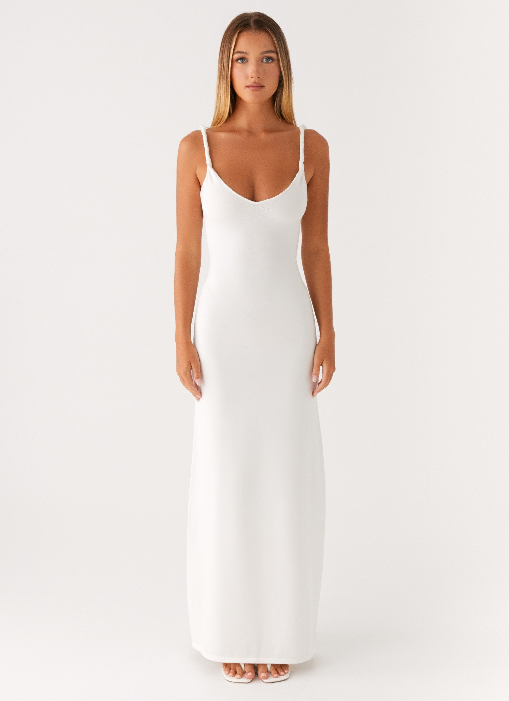 Slip Maxi Dress Women – Twisted Straps Slim Fit