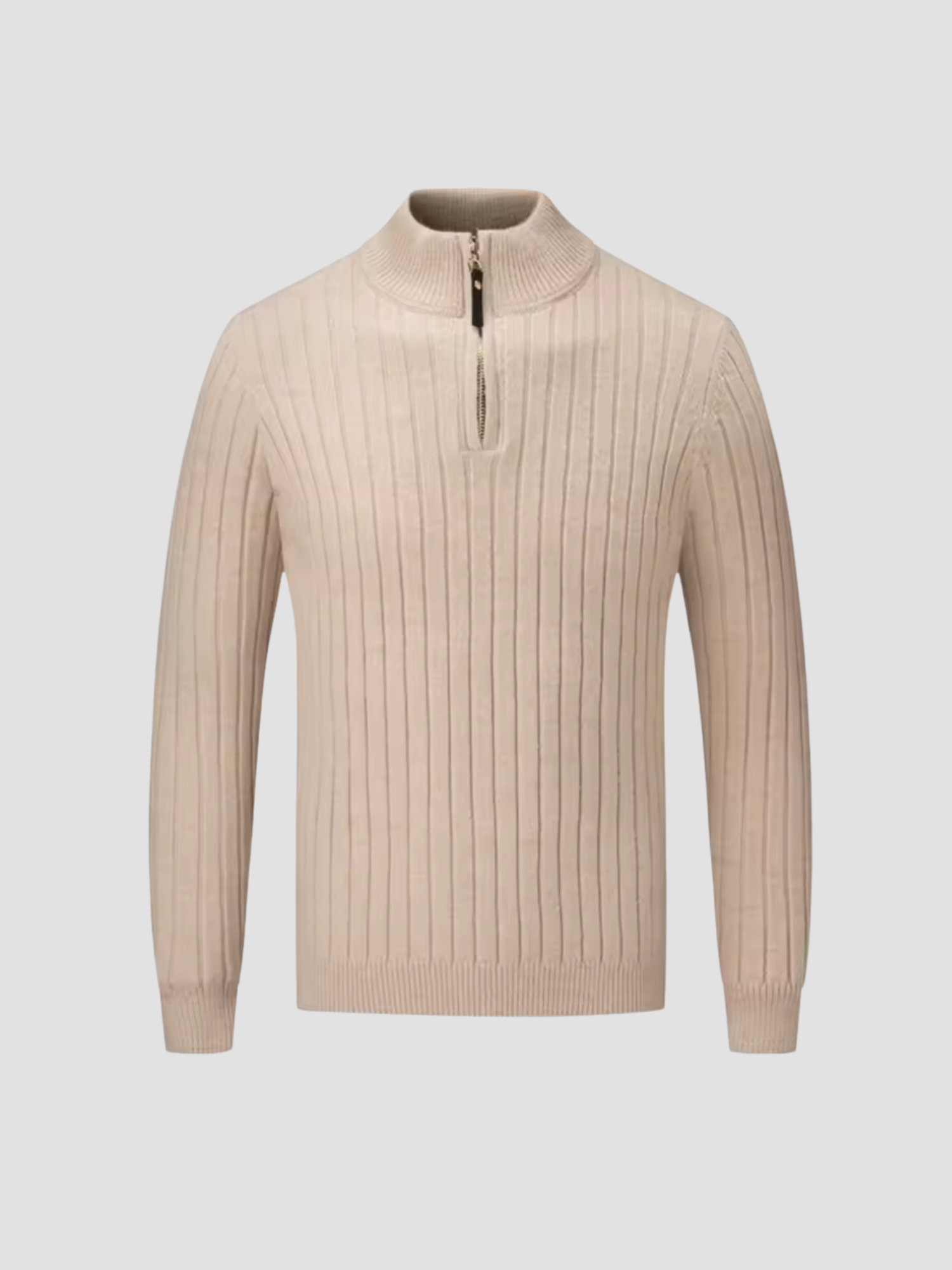 Felix | Striktrøje til Mænd med Halv Lynlås